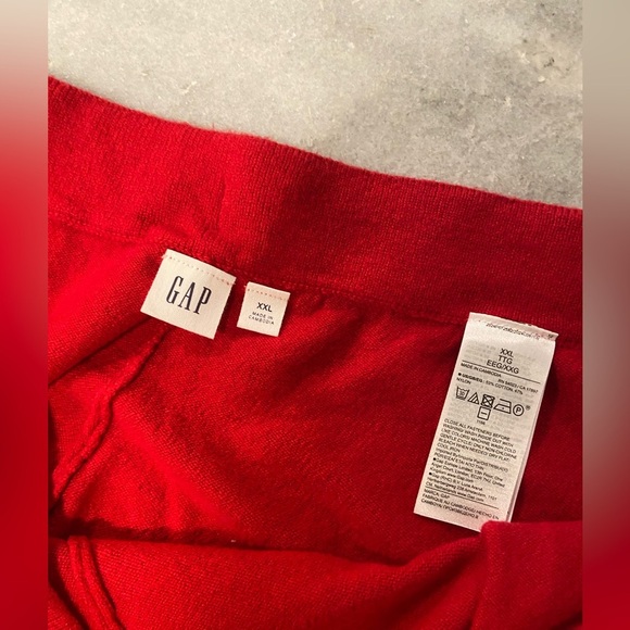 NWT Gap Size XXL Red Pull On Drawstring Elastic Waist Wide Leg Knit Lounge Pants - Picture 10 of 10